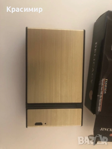 Кутия за цигари с вградена ел. запалка, снимка 5 - Табакери - 54013341