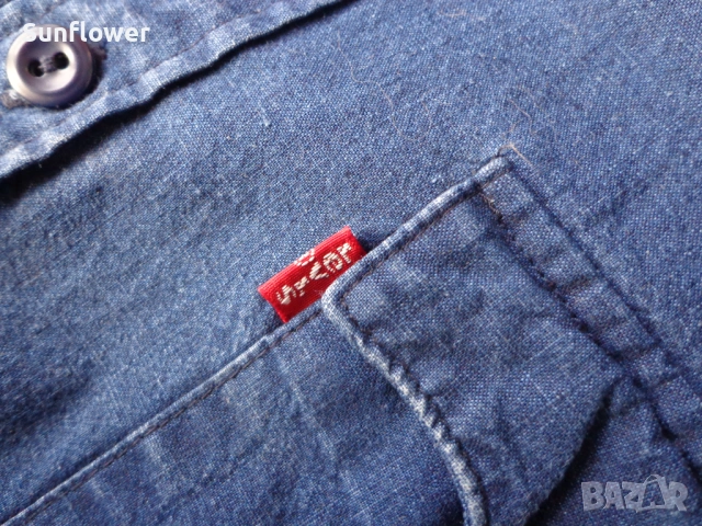 Мъжка синя риза с дълъг ръкав Levi's, размер S  , снимка 6 - Ризи - 54610292