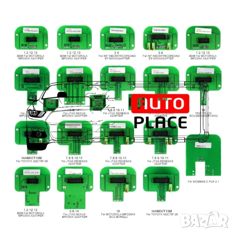 BDM адаптери 22бр Ktag Kess KTM100 MPPS V18 Chip Tuning Пълен Комплект, снимка 2 - Аксесоари и консумативи - 53972990