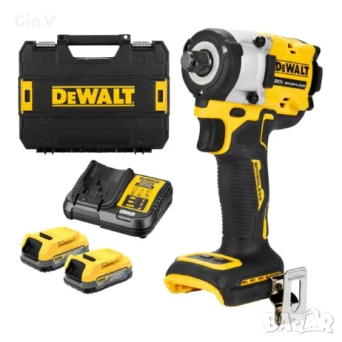 Гайковерт DeWALT DCF921, 18 V, 406 Nm, с 2 батерии 1.7 Ah PowerStack и зарядно, снимка 2 - Други машини и части - 55685059