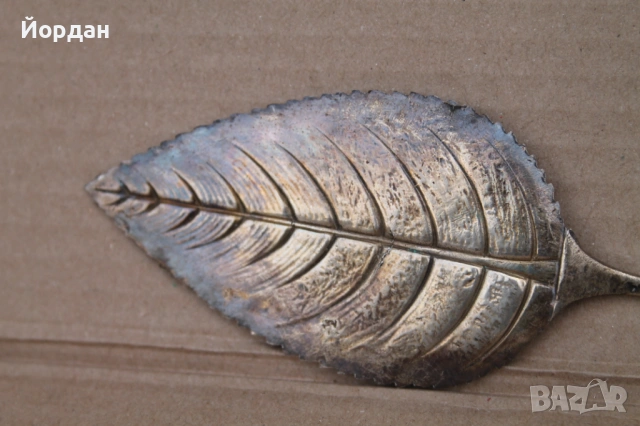 Сребърна лъжица за сервиране, снимка 6 - Други ценни предмети - 54150118