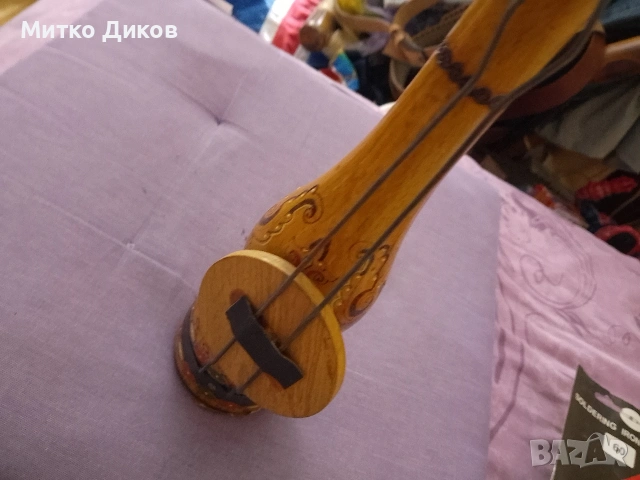Газена лампа от соца дървена за декорация от соца пирографирана на ПП Люлин фи 7см Н-26см, снимка 4 - Декорация за дома - 54821536