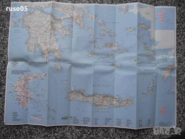 Карта "Map carte - Grèce", снимка 2 - Други - 54881027