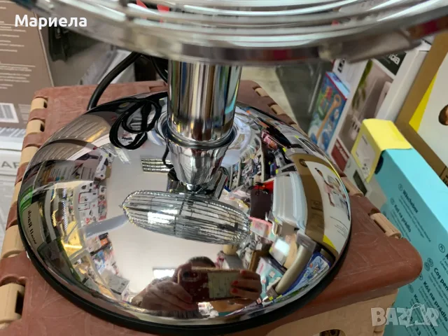 Мощен вентилатор с елегантен ретро хромиран вид, снимка 5 - Вентилатори - 55373001