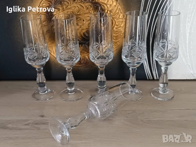 Нови,кристални чаши , снимка 8 - Антикварни и старинни предмети - 55014825