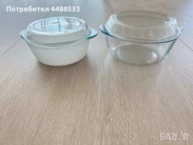 Стъклени тенджери, 2 размера