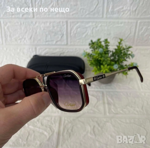 Cartier Мъжки Слънчеви Очила С UV400 Защита С Подарък🎁Калъф И Кутия Код Lusso1, снимка 2 - Слънчеви и диоптрични очила - 54798202