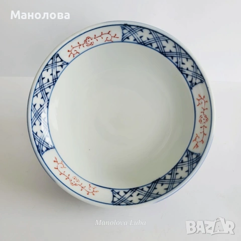 Японска оризова купа изработен в стил Имари (Imari)., снимка 6 - Други ценни предмети - 54373815