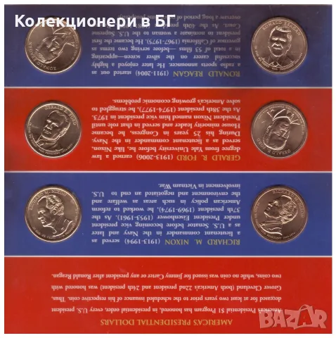 СЕТ С ШЕСТ ПРЕЗИДЕТСКИ ДОЛАРА - САЩ /виж описанието/, снимка 3 - Нумизматика и бонистика - 55415404
