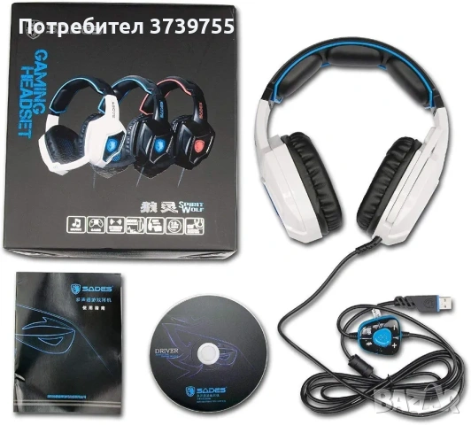 Sades Spirit Wolf , снимка 6 - Слушалки за компютър - 54919220
