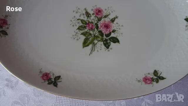 Красиви  супник и плато Seltmann Weiden "Annabell" с декорация "Rote Rosen" , снимка 17 - Сервизи - 55453643