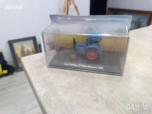 Колекционерски трактор Lanz Bulldog D7506A Allzweck (1952) – мащаб 1:43 (Hachette) , снимка 7 - Колекции - 55579733