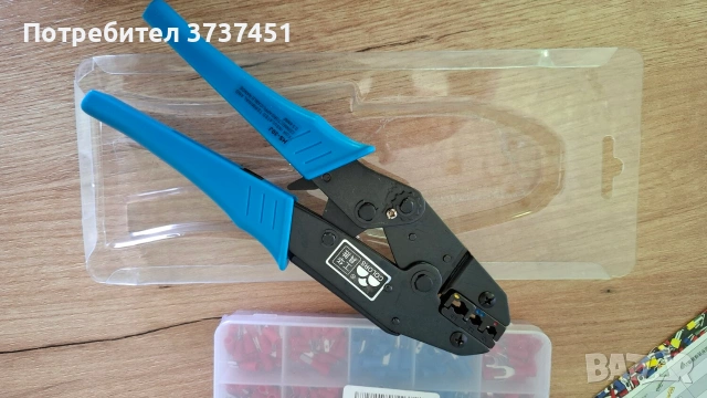 Кримпващи клещи HS-30J за кабелни обувки + комплект кабелни обувки
