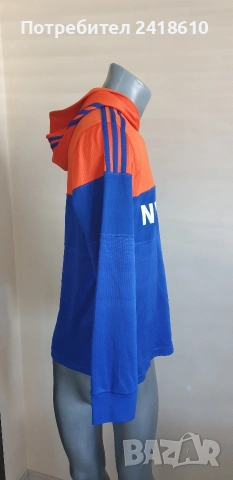 Adidas NBA New York Knicks Hoodie Mens Size M ОРИГИНАЛ! Мъжки Суичър!, снимка 2 - Спортни дрехи, екипи - 54975898