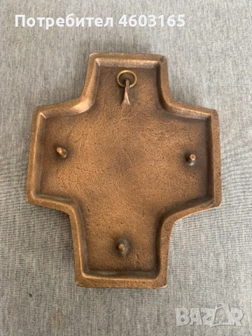 Бронзов кръст за освещаване на дома, снимка 3 - Антикварни и старинни предмети - 54174476