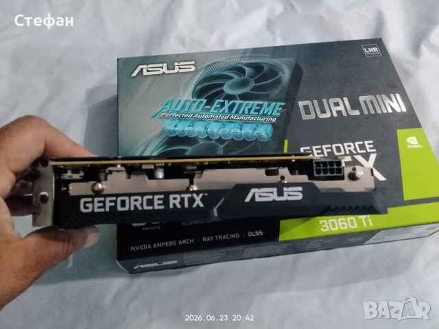 Asus dual mini RTX 3060 TI 8GB 8-pin с ПРОБЛЕМ