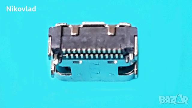 Букса (конектор)  USB-3.1 SMT USB Connector Type C (16 pin), снимка 3 - Резервни части за телефони - 32975828
