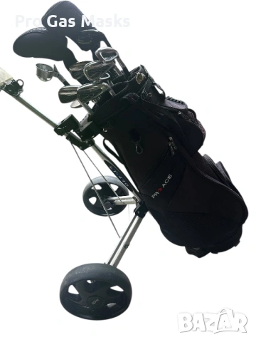 Комплект 12 Стикове Голф B Square Сак Pro Ace и количка LT 410, топки, Нова Ръкавица, подаръци : Вси, снимка 2 - Голф - 53967029