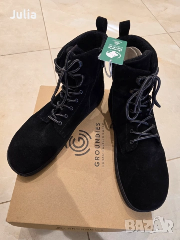 Ботуши Groundies Manchester M Leather Black нови (EU 46), снимка 8 - Мъжки ботуши - 54246377