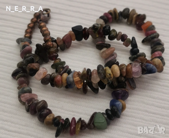 Гердан от естествен турмалин, снимка 3 - Колиета, медальони, синджири - 54111657