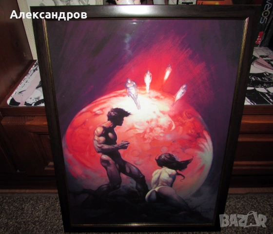 Картина копие на Франк Фразета Frank Frazetta, снимка 2 - Картини - 54497161