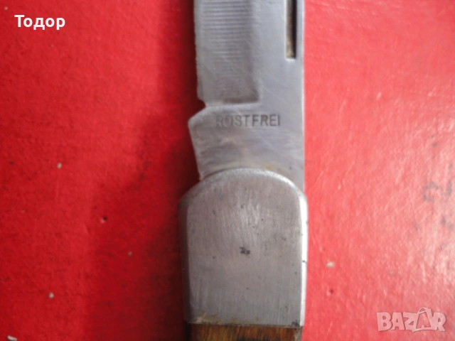 Немски полуавтоматичен джобен нож 3, снимка 3 - Ножове - 54086360