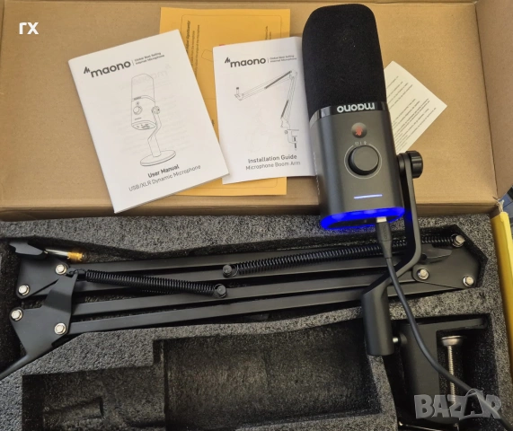 микрофон Maono PD100X USB/XLR + Стойка и Maono PD300X USB/XLR, снимка 2 - Микрофони - 54723351
