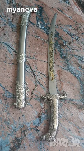 Нож с кания , размер 60 см. Дръжката е с формата на кон. , снимка 6 - Ножове - 55330254