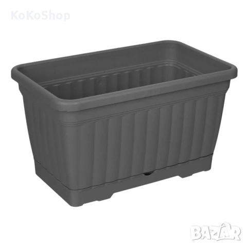 Сандъче за цветя 30,5 × 18,5 × 17 см, сандъче с подложка, снимка 2 - Саксии и кашпи - 54574120