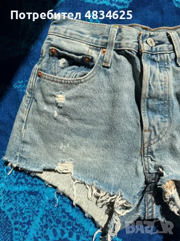 Levi's Premium 501 къси дънки - Размер 24" (XS) - Винтаж стил - Размяна възможна, снимка 4 - Къси панталони и бермуди - 55295834