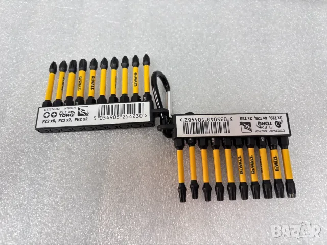 2 Комплекта ударни битове с карабинер DeWALT - 20 части, снимка 2 - Отвертки - 55644213