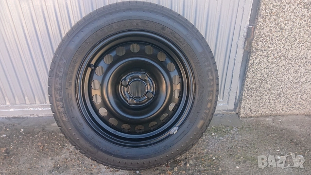 Оригинална резервна джанта 15"с гума 195/60 /15 за Opel Astra G. 6JX15H2, 4x100,ET49, Ц. О. 56,6мм.