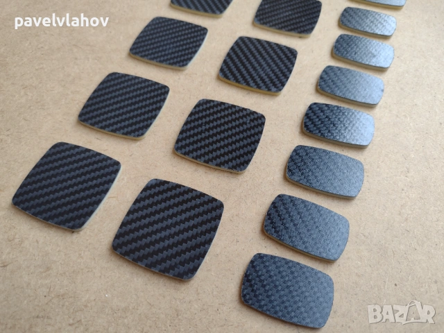 Пластмасови плочки с карбоново покритие - въглеродни влакна, 18 броя, снимка 2 - Други - 53983764