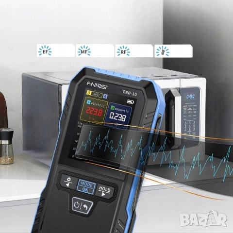 FNIRSI ERD-10 EMF RF радиационен брояч детектор за магнитно електрическо поле, снимка 5 - Други инструменти - 55134323