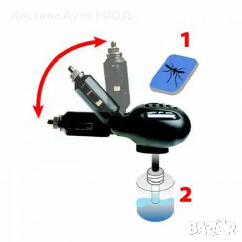 1бр. Машинка за комари за кола камион кемпер таблетка+течност 12-24V