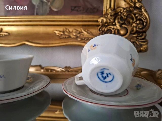 Порцеланови малки чашки с чинийки , снимка 4 - Сервизи - 54571488