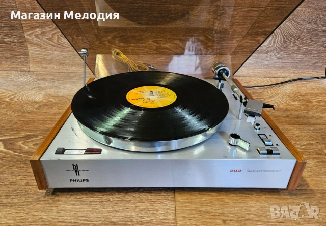 Грамофон Philips GA-202 Electronic (След профилактика + Нова доза и игла) – Made in Holland, снимка 2 - Грамофони - 54750527