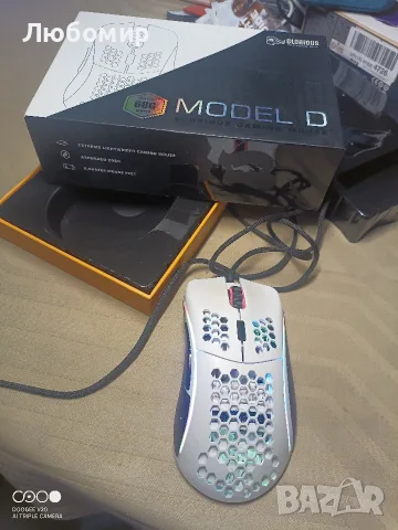 Геймърска мишка Glorious Model D с кабел - 68 г супер лек дизайн тип "пчелна пита", RGB, , снимка 3 - Клавиатури и мишки - 55494070