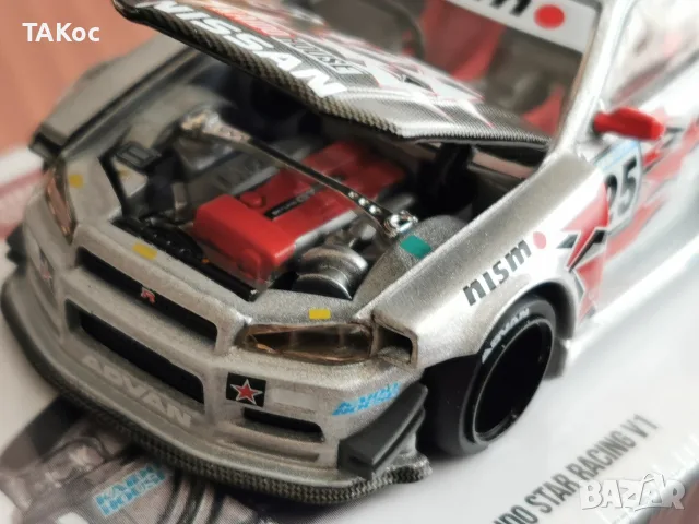 Mini GT #197 Nissan Skyline GT-R (R34) Kaido Star Racing V1- Kaido House, снимка 3 - Колекции - 55506327