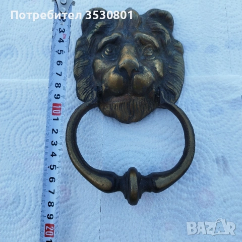 Бронзово чукало за врата , снимка 2 - Входни врати - 54953944