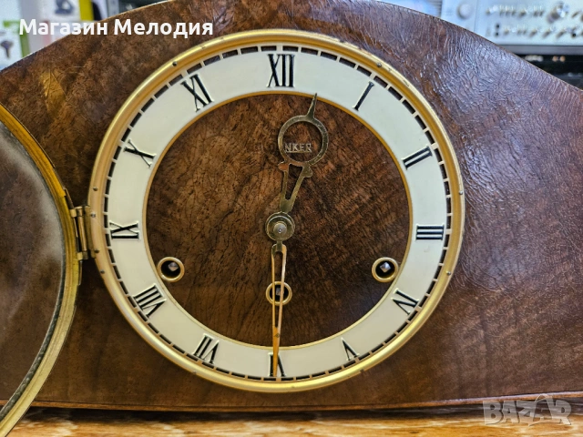Немски механичен каминен часовник Anker (След Пълна Профилактика) + Ключ, снимка 8 - Други - 54759351