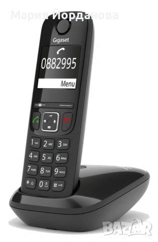 безжичен телефон Gigaset AS690 в черен цвят, снимка 2 - Други - 54557106
