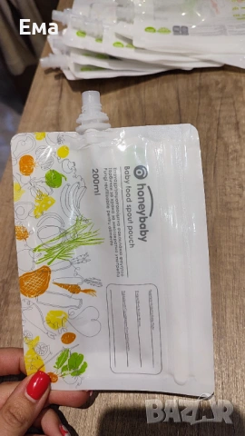 Еко сашета/пликчета за бебешки пюрета за многократна употреба, снимка 2 - Прибори, съдове, шишета и биберони - 54031421