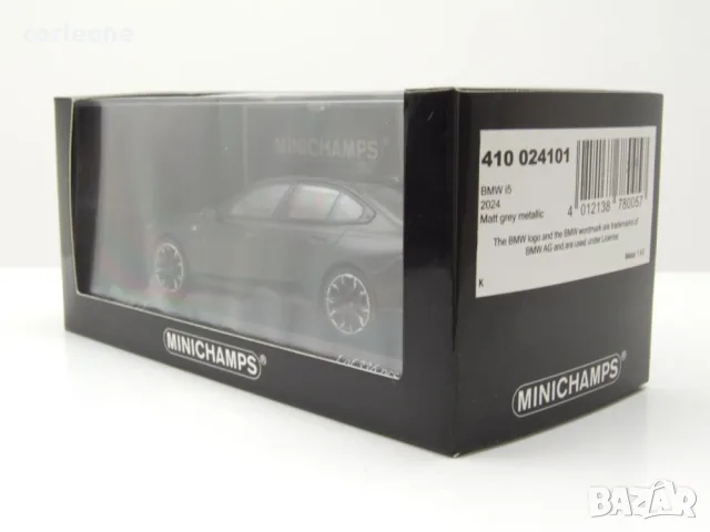 BMW I5 2023 - мащаб 1:43 на Minichamps моделът е нов в PVC дисплей-кейс, снимка 9 - Колекции - 55431088
