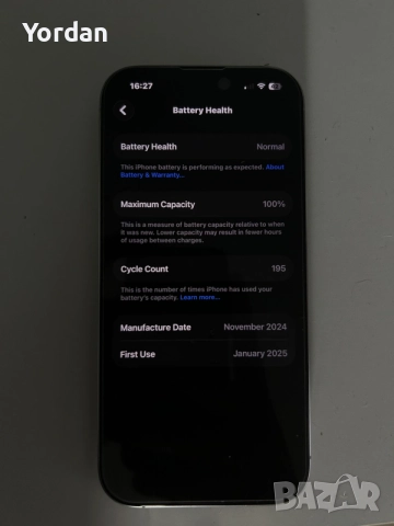 IPhone 16 pro 128GB 100% Battery Health, снимка 8 - Apple iPhone - 55395159