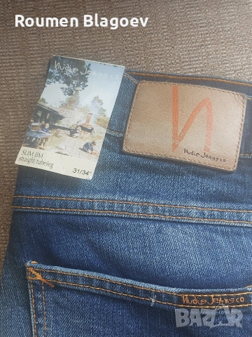 Мъжки дънки Nudie Jeans Co Lean Dean – Navy Blue, размер 32/32