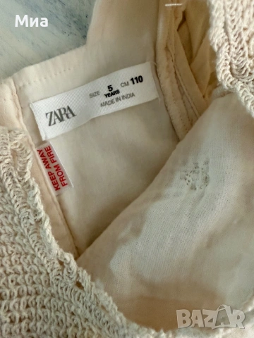 Къс гащеризон за момиченце в бохо стил 5 годинки Zara, снимка 3 - Детски комплекти - 54899047