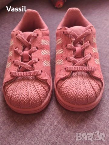 adidas superstar pink 16cm детски маратонки тенис спорт, снимка 4 - Детски маратонки - 54170605