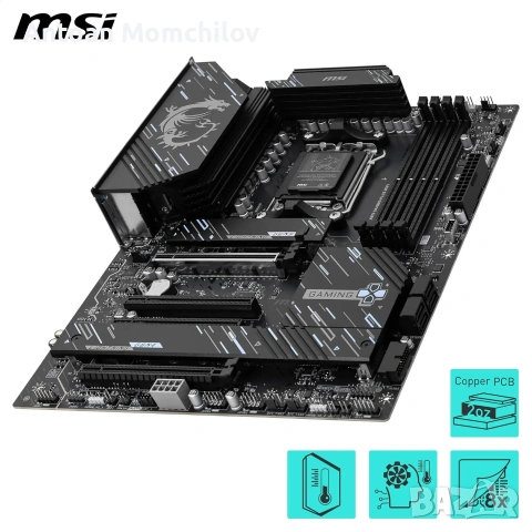 Дънна платка MSI X870E Gaming Plus WiFi AM5 DDR5, снимка 2 - Дънни платки - 55157420