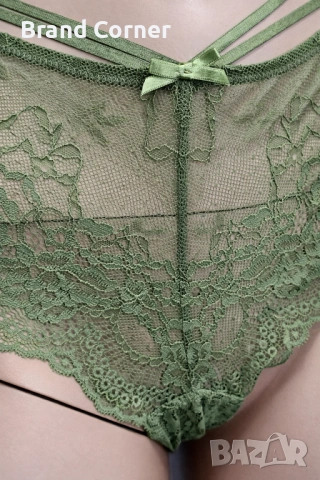 Hunkemöller дантелено долнище XL в маслено зелено, снимка 3 - Бельо - 54539008